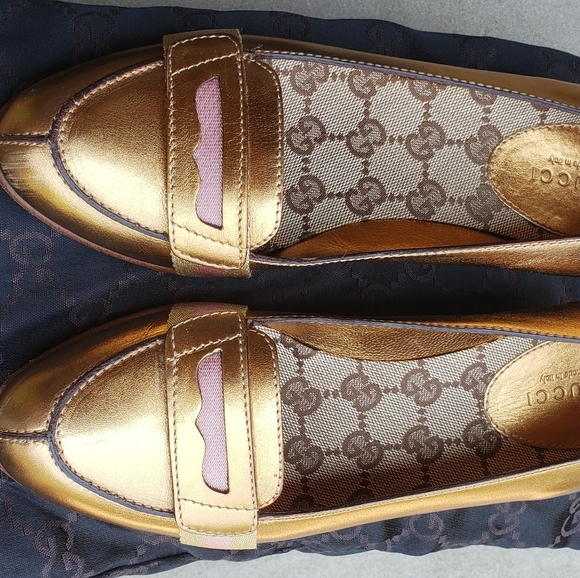 Gucci Goldstar Penny Loafer-esq low heel - Picture 2 of 8